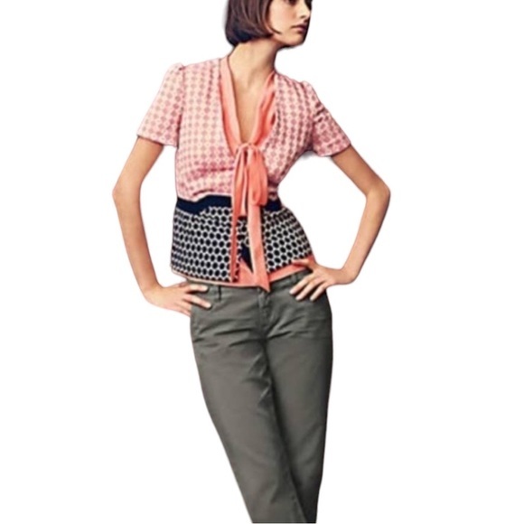 Anthropologie Elevenses Sprinkling of Pink Jacket Size 4 Boho Cottage Retro - Picture 1 of 8